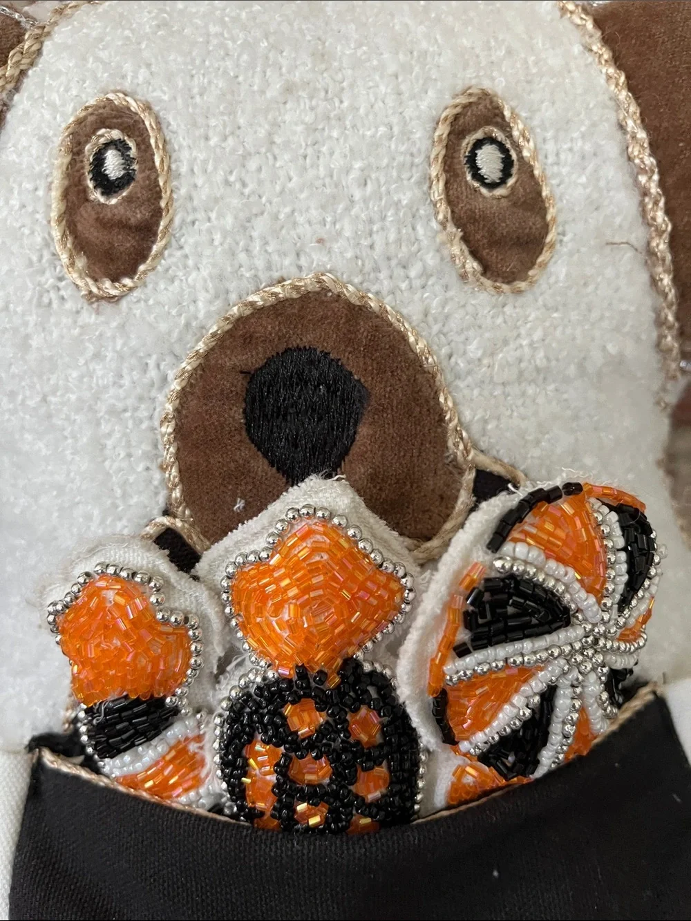 Decorative Halloween Trick or Treat Dog Pillow - White and Black